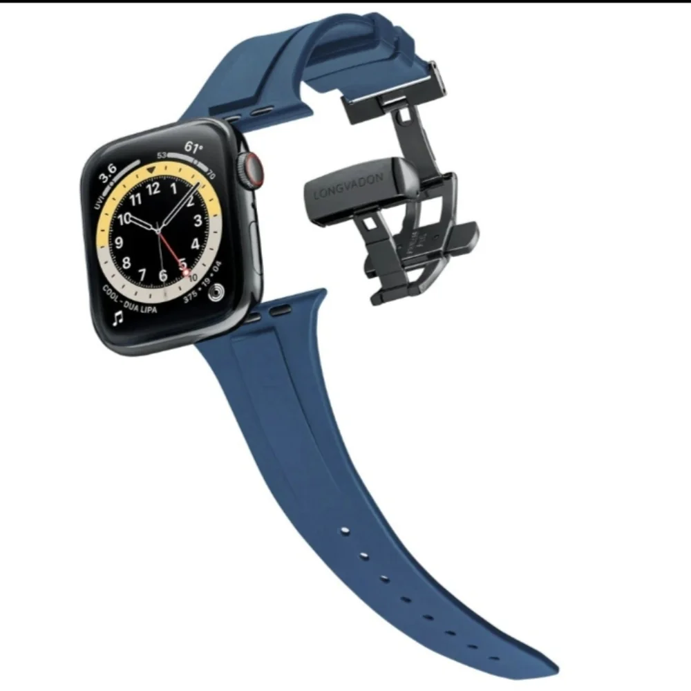 Smartwatch Band Apple 1-9 Ultra 1 & 2 Sports Athletic Rubber Smart Watch Bands